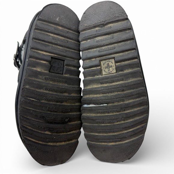 Dr. Martens Blaire Platform Strappy Sandals Womens 6 Black Hydro Leather AW004 - Picture 7 of 9